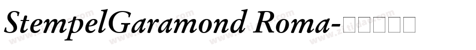 StempelGaramond Roma字体转换